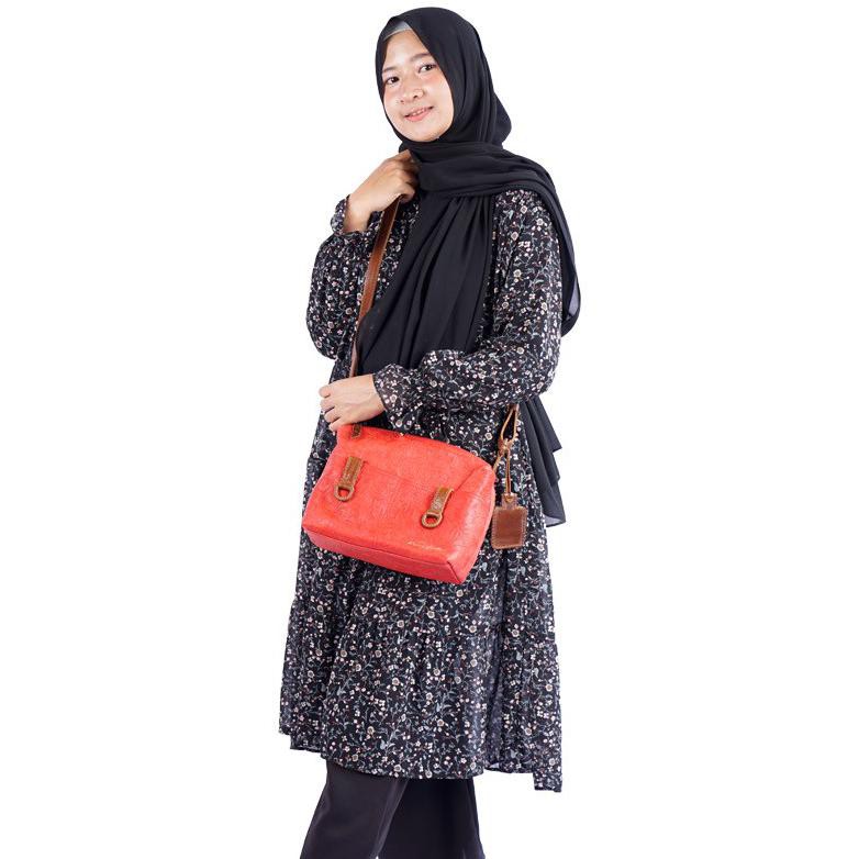 Kenes Leather - Tas Wanita Kulit Asli - Tas Selempang Wanita kulit - Erin Motif