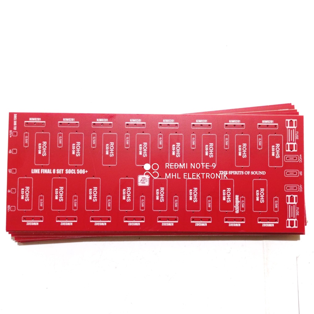 PCB Line Final 2U 8 Set Transistor Final Toshiba/NJW dan yang Seukuran