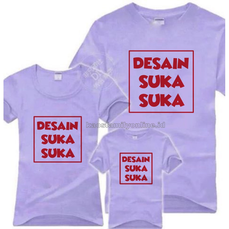 Kaos Request FREE Nama Tulisan Custom Desain / Baju Kaos Ulang Tahun Keluarga Family Couple / Kaos U