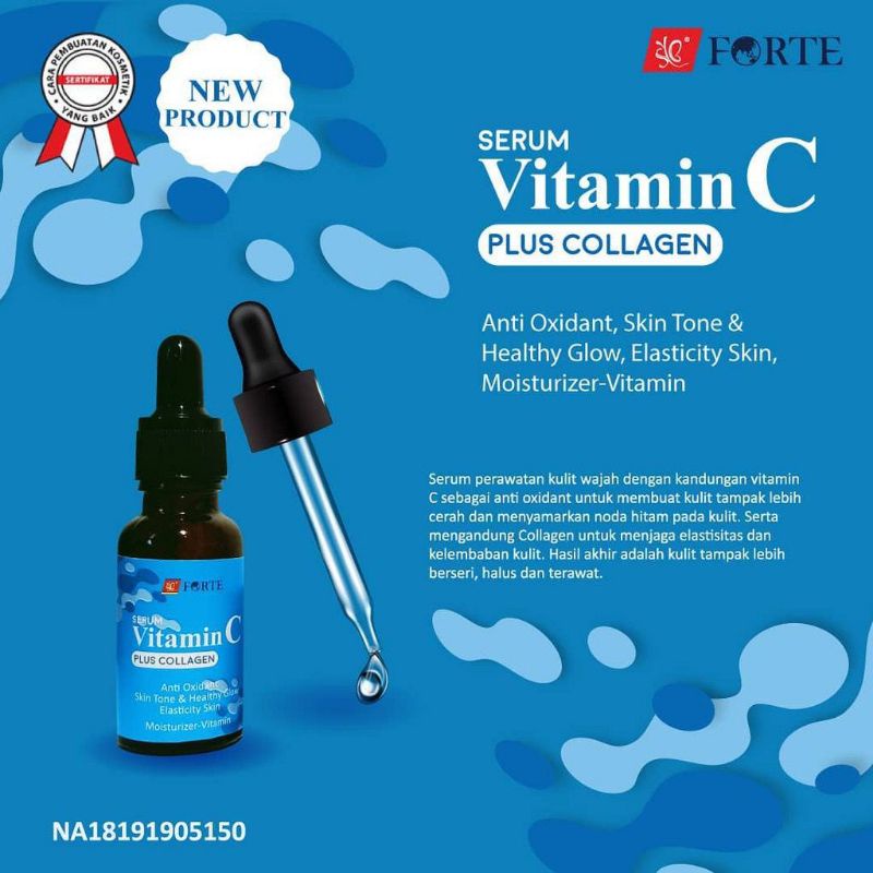 ✿ELYSABETHME✿ Syb serum collagen vitamin C biru face serum colagen pemutih pencerah kulit wajah dual