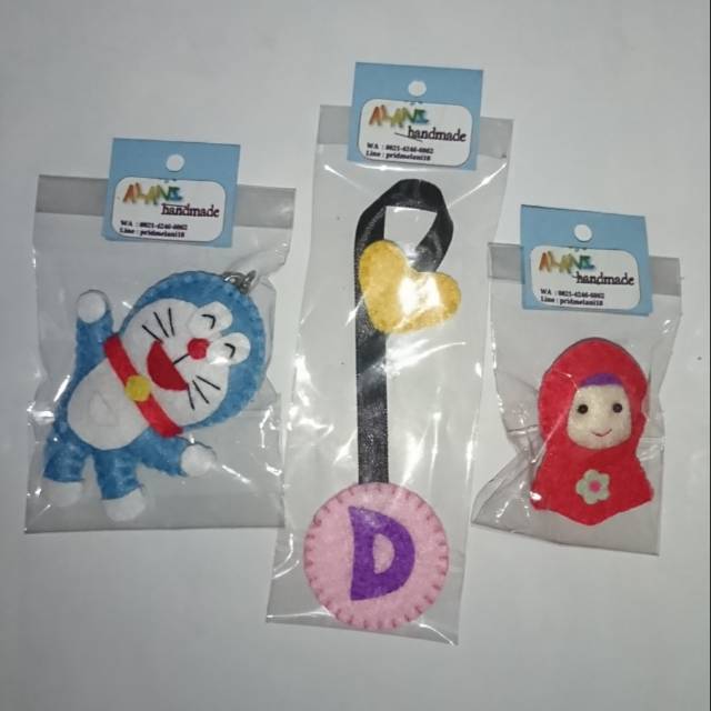

Paket Hiasan Flanel - Hiasan pensil, Gantungan kunci, Pembatas buku