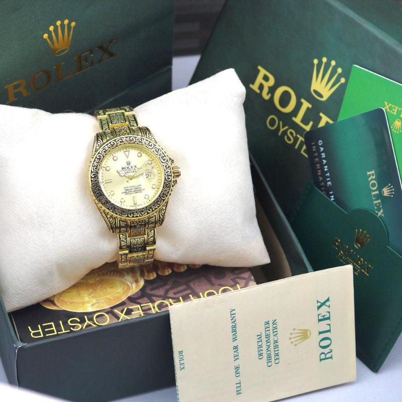 [COD] Jam Tangan Pria ROLEX BATIK 1408P Tanggal Aktif Free Box Rolex & Paperbag