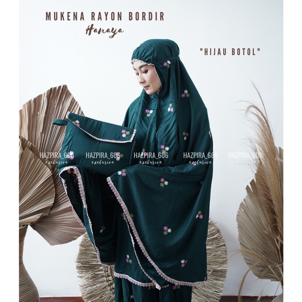 MUKENA DEWASA KATUN RAYON BORDIR HANAYA JUMBO