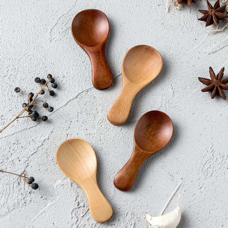 TD - RMH BalmyDays Sendok Bumbu Kecil Bahan Kayu Wooden Spice Spoon 4PCS RR-21