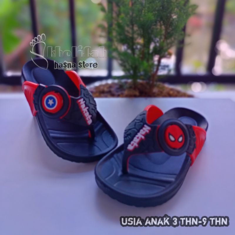 SANDAL JEPIT ANAK LAKI-LAKI LOGO AVENGERS 24-29&amp;30-35 (5b/c)