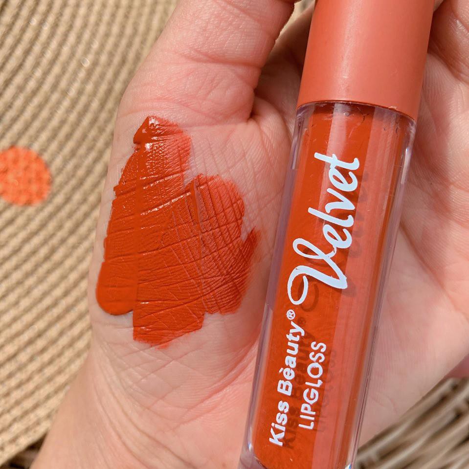 READY!! [Per Batang] Lipcream Kiss Beauty Velvet Tutup Rata / Bulat