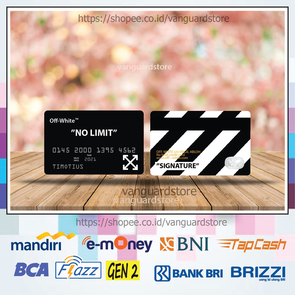 KARTU EMONEY E TOLL Off White EMONEY MANDIRI FLAZZ BCA BNI TAPCASH BRIZZI - 2 SISI