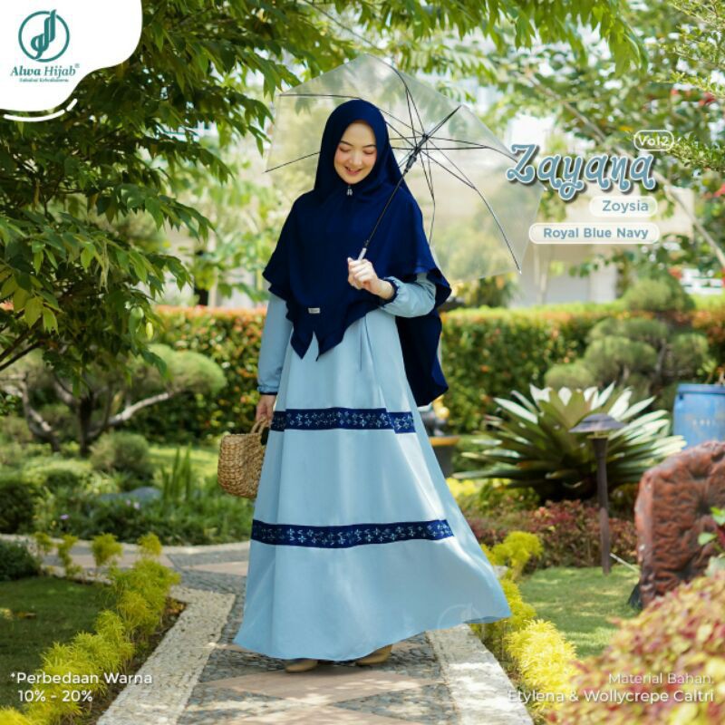 GAMIS SYARI ZAYANA 1 SET KHIMAR  || ALWA HIJAB