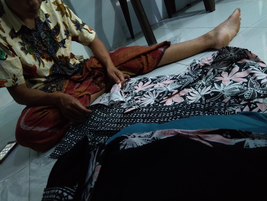 Ms Gamis Batik Sriwedari Maxi Bumil/busui Katun Sogan Allsize Ld 104..