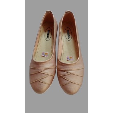 Sepatu Slip On Wanita Bahan Hamburg Merek Siral Warna Krem S12R02B2 / Sepatu Wanita / Sepatu Flat