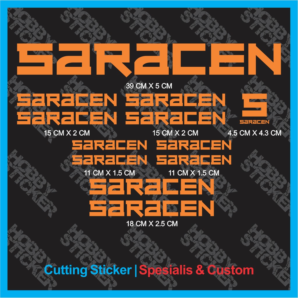 Decal Frame Saracen Sticker MTB Stiker Sepeda Custom