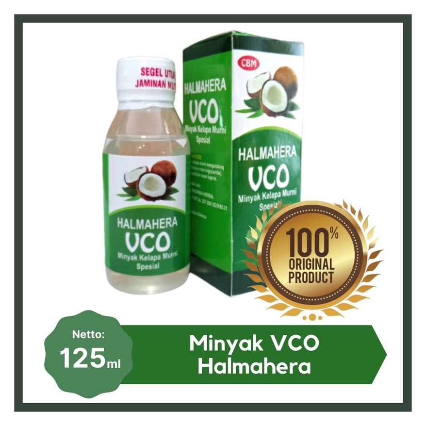 

VCO HALMAHERA CBM VIRGIN COCONUT OIL HALMAHERA MINYAK KELAPA MURNI 125 ML