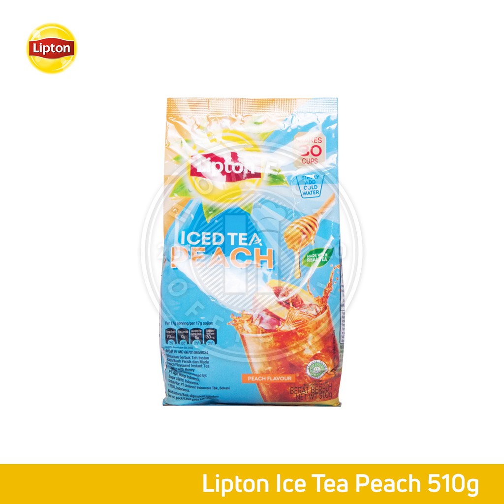 

LIPTON ICE TEA PEACH 510GR / BUBUK MINUMAN RASA TEH PERSIK KEMASAN 510 GRAM