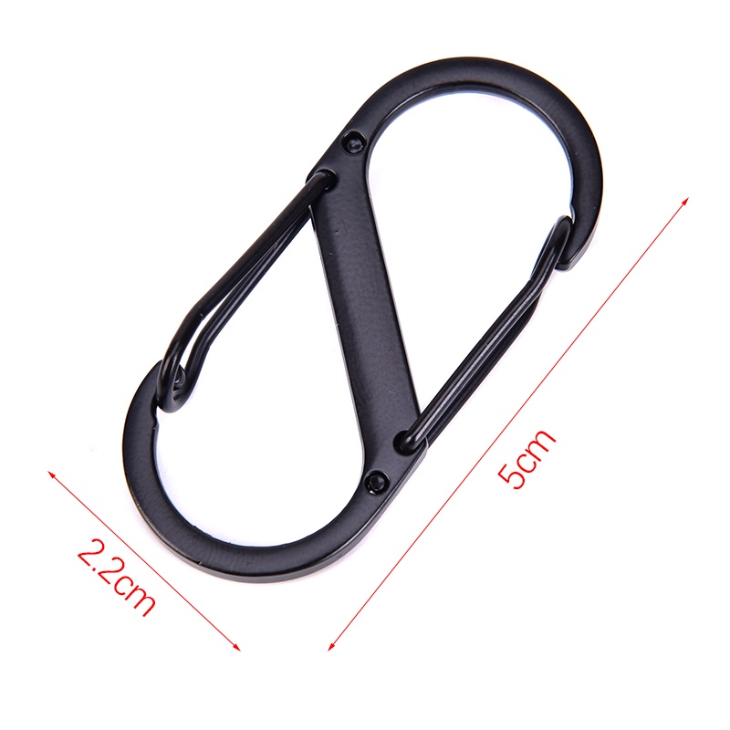 (LUCKID) 1pc Carabiner Multifungsi Bentuk S Bahan Stainless Steel Untuk Outdoor