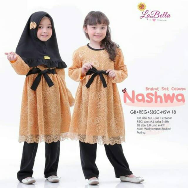 brukat  set celana labella