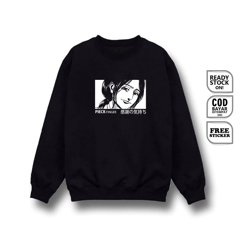 SWEATER CREWNECK PIECK FINGER ピーク・フィンガー PIKU FINGA SNK PASUKAN ATTACK ON TITAN SHINGEKI NO KYOJIN SC