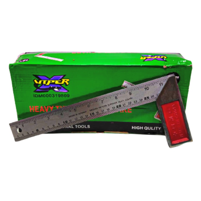 pengaris siku tukang mistar sudut besi tukang L 30 cm