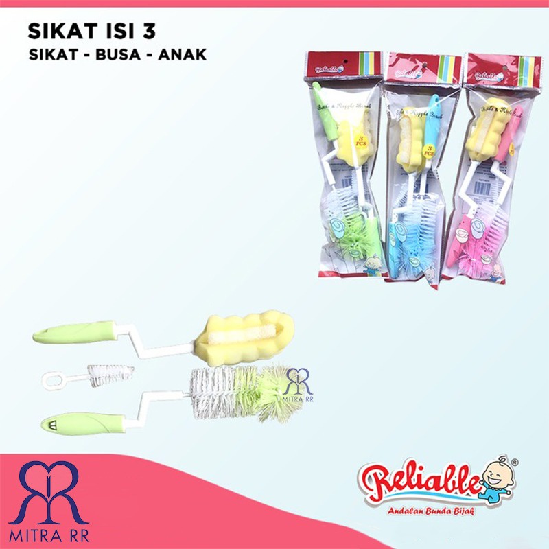 Reliable Sikat Pembersih Botol Dot / Sikat Botol Susu Bayi Murah Bottle Brush 2in1