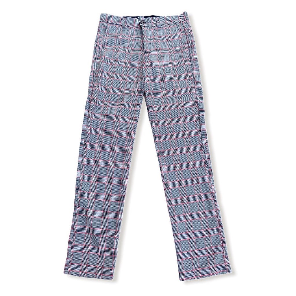 Kainkan Celana Panjang Abu Tartan Bahan Semi Wool | Grey Checked Pants