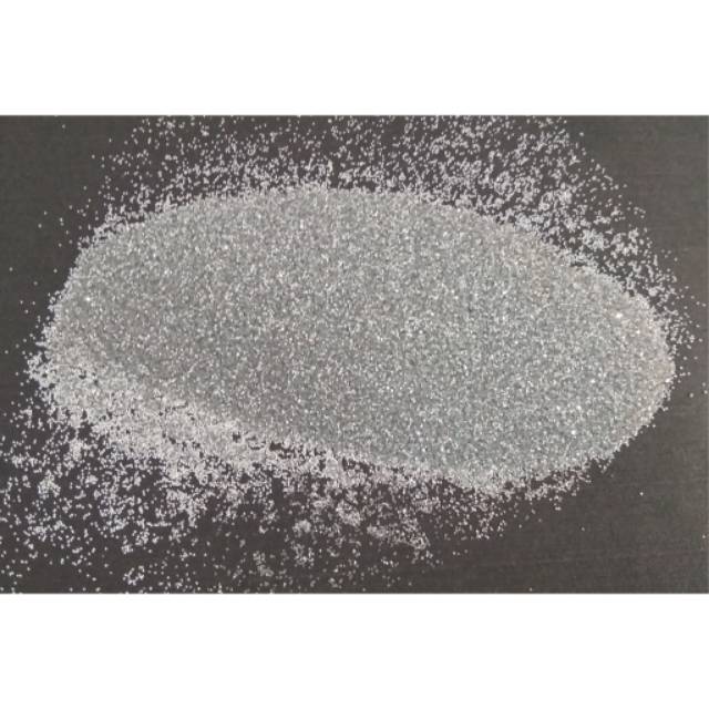 Bubuk Gliter Perak / Silver Glitter Powder 50gr Botol