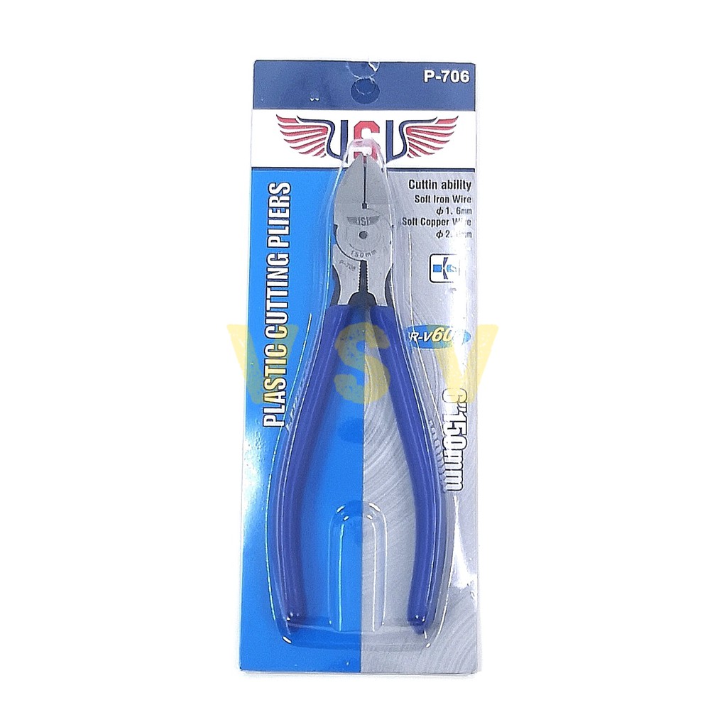 VSV PLASTIC cutting plier 6&quot; / tang potong 6&quot; / side cutting plier