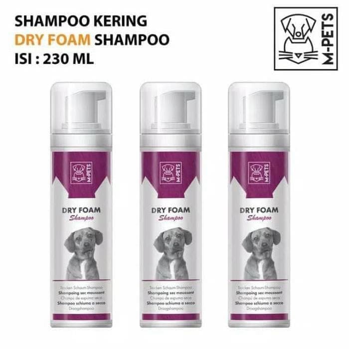 MPETS DRY FOAM Shampoo 230ml ( Shampoo kering kelinci / anjing / kucing)