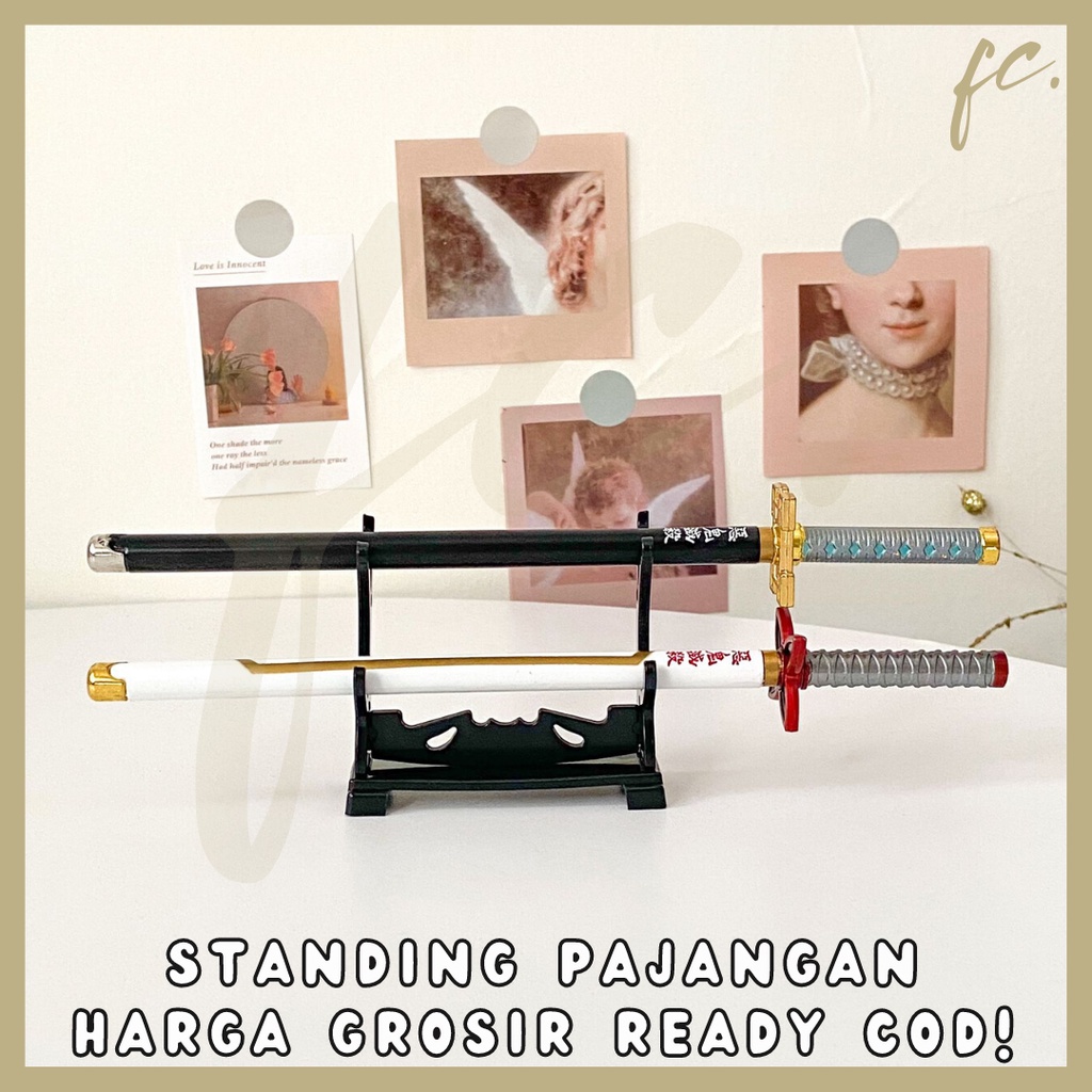 Standing Tempat Pajangan Pen Miniatur Pedang Sword Kids Toy Demon Slayer Kimetsu No Yaiba Boys Actio