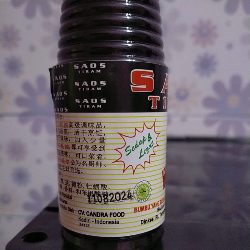 per botol saos tiram cap bunga matahari 150ml.