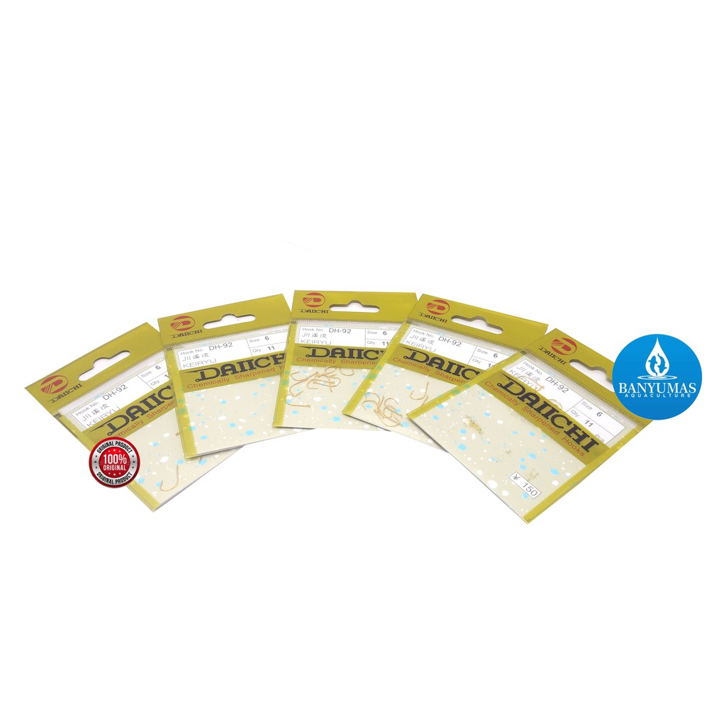 BB02106 Kail DAICHI DH92 DH-92 Mata Kail Pancing Daiichi Keiryu Gold Lubang