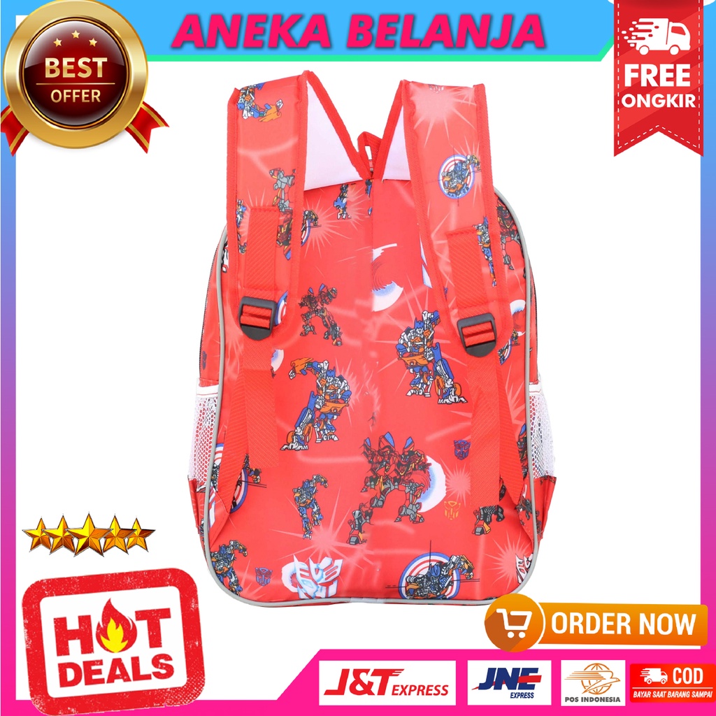 Ransel Anak Laki-Laki Motif Lampu Among Us Warna Merah Lucu Imut Cocok Untuk Sekolah Multifungsi