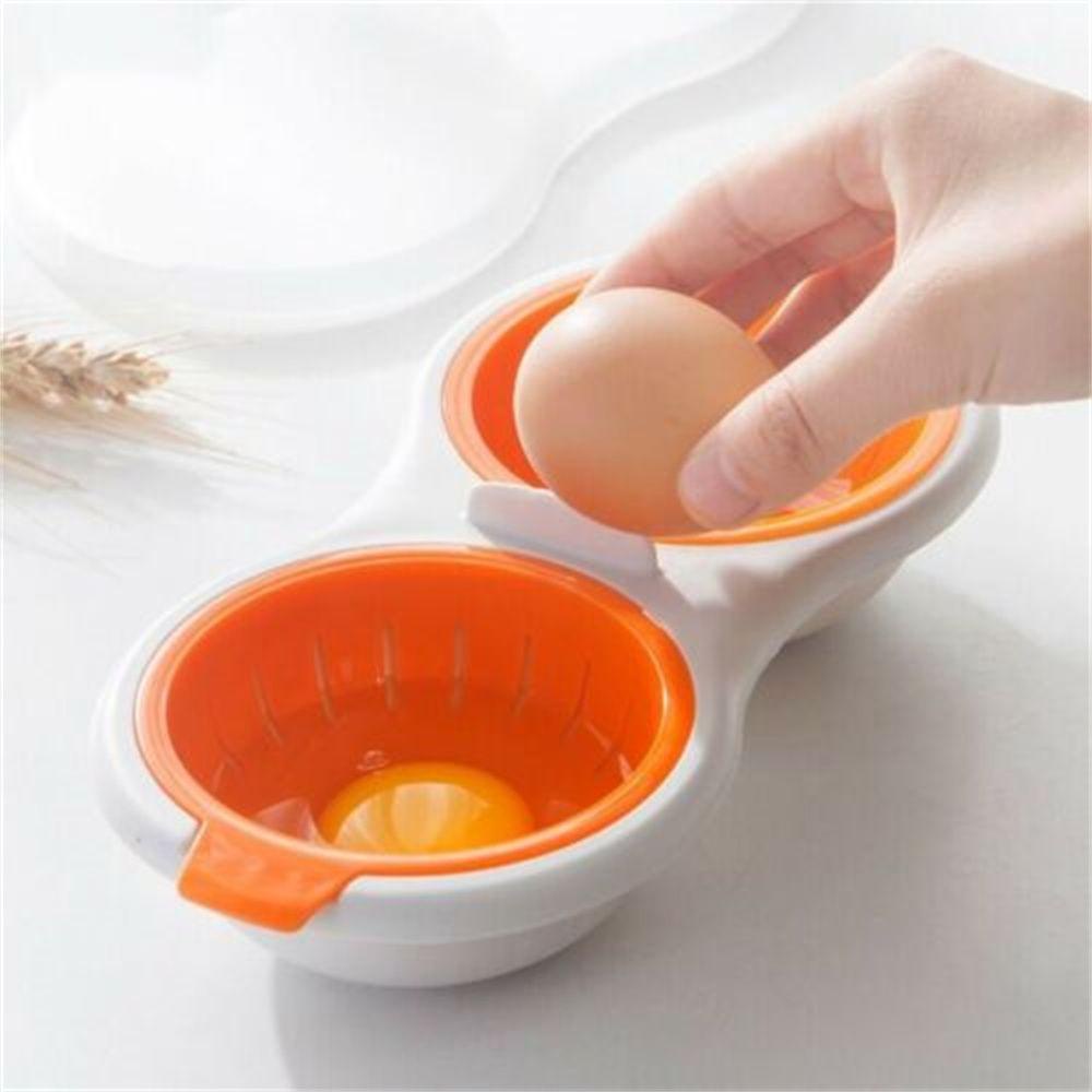 Solighter Eggs Poacher Pemecah Telur Dapur Microwave Double Cup