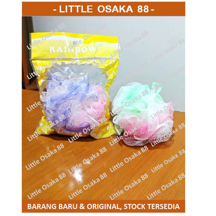 Spon Mandi Mekar berat 30 gr / Shower Puff warna warni