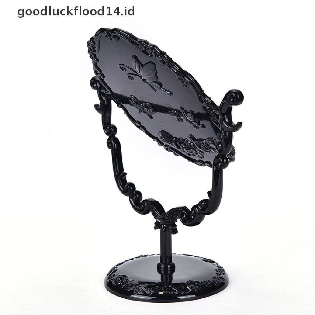 [OOID] Hot New Girl Desktop Rotatable Gothic Rose Makeup Stand Mirror Black Butterfly ID