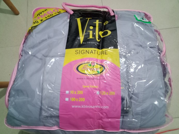 Bedcover Polos Biru, Abu, Coklat, Ungu