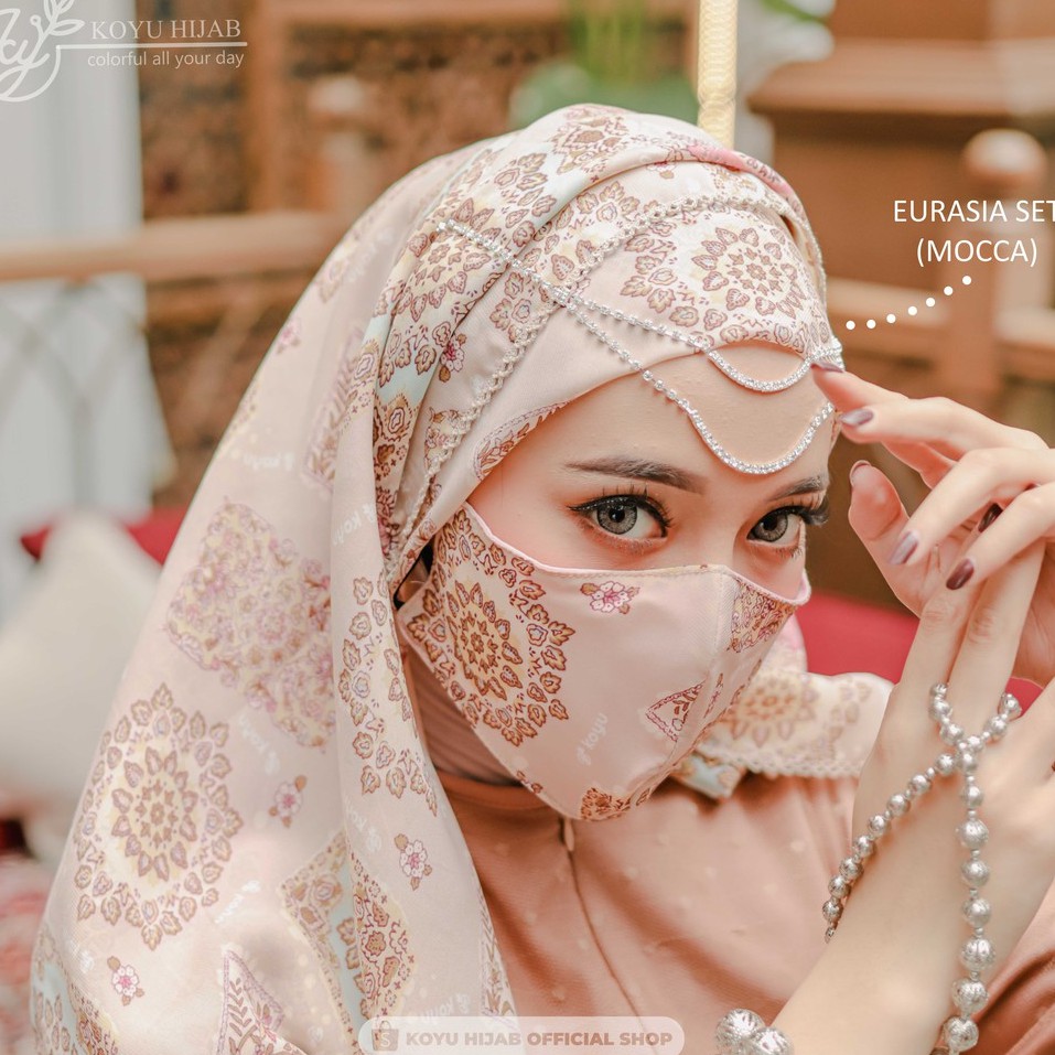 Koyu Hijab Segiempat Eurasia Scraft Set Premium Turkey Series