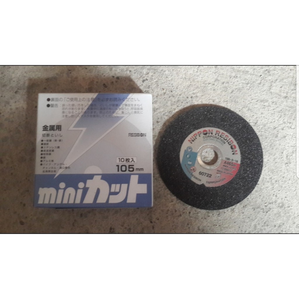 Pisau Batu Gerinda Potong Besi/ Mata Cutting Wheel Nippon Resibon 4" inch/ Kating Besi Gurinda (105x