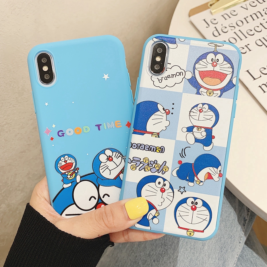 Case Silikon Motif Kartun Doraemon Lucu Untuk Iphone 6 6s 7 8 Plus