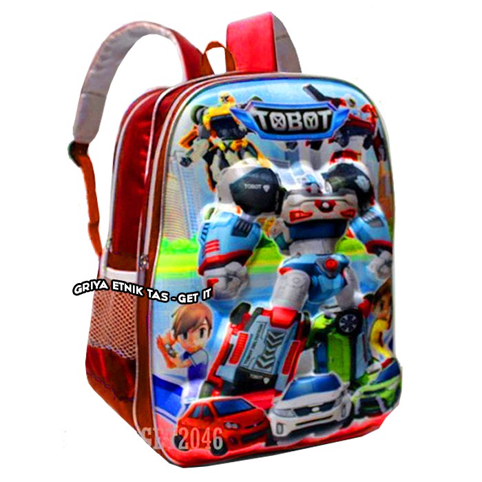 Tas Sekolah Anak Laki-laki Transformers - Tas Anak Laki - Tas Ransel Anak Cowo Tobot Ultraman