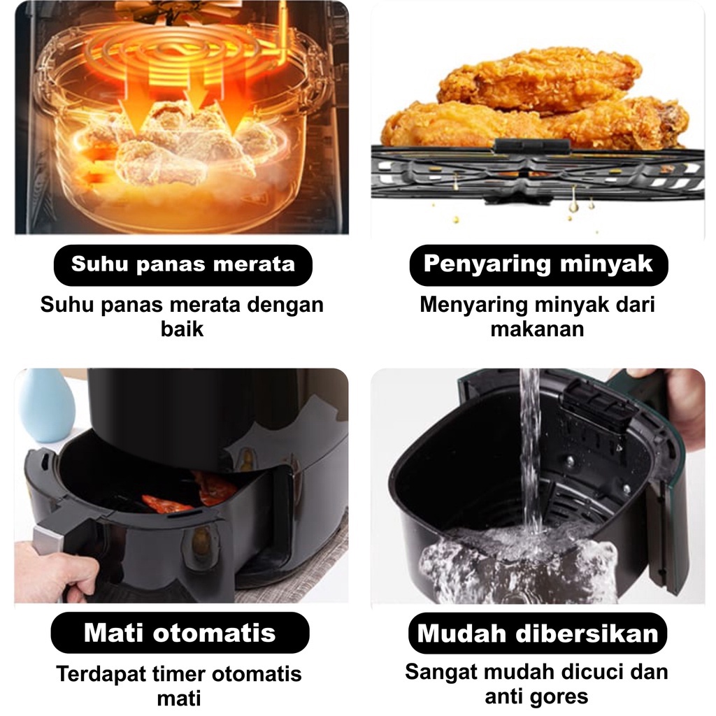 KAISA VILLA Air Fryer Low Watt  3.2L 650W