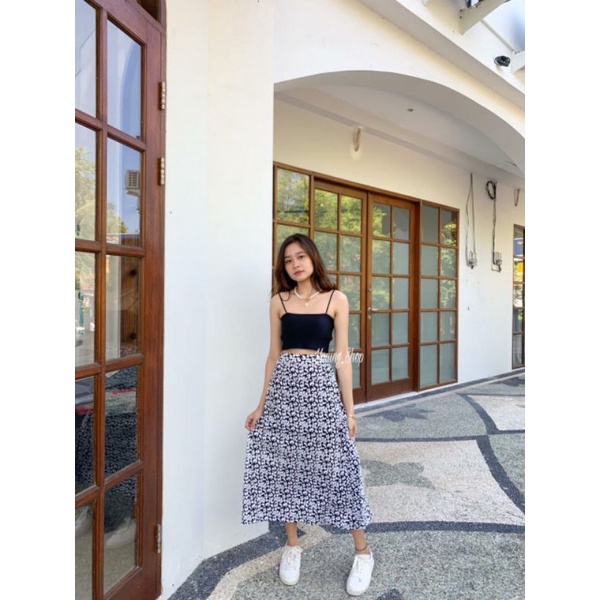 SKIRT POLKA-Animals Hitam