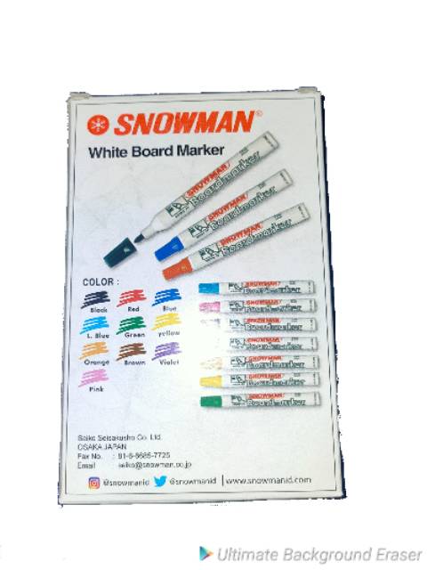 Spidol snowman boardmarker BG-12 hitam