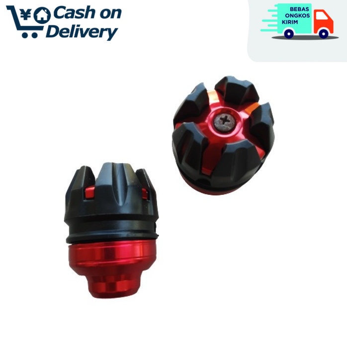 COD MERAH [PROMO] Jalu As Roda Depan CNC Model Bulat/Buah naga universal