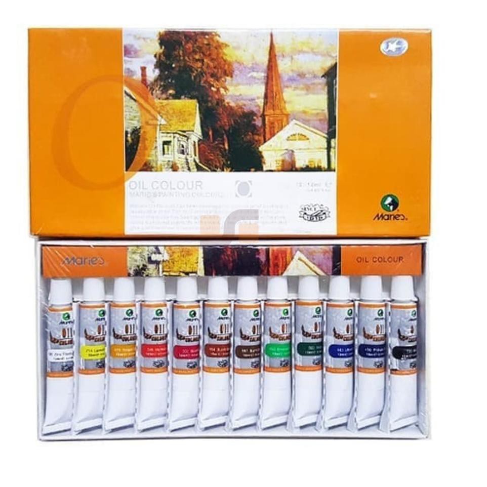 

Cat Minyak Lukis Maries Perlengkapan Menggambar Melukis 12 Warna 12 ml (KODE 357)