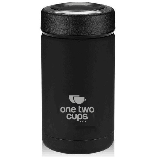 Botol Minum Thermos Mini Stainless Steel 400ML OneTwoCups Black