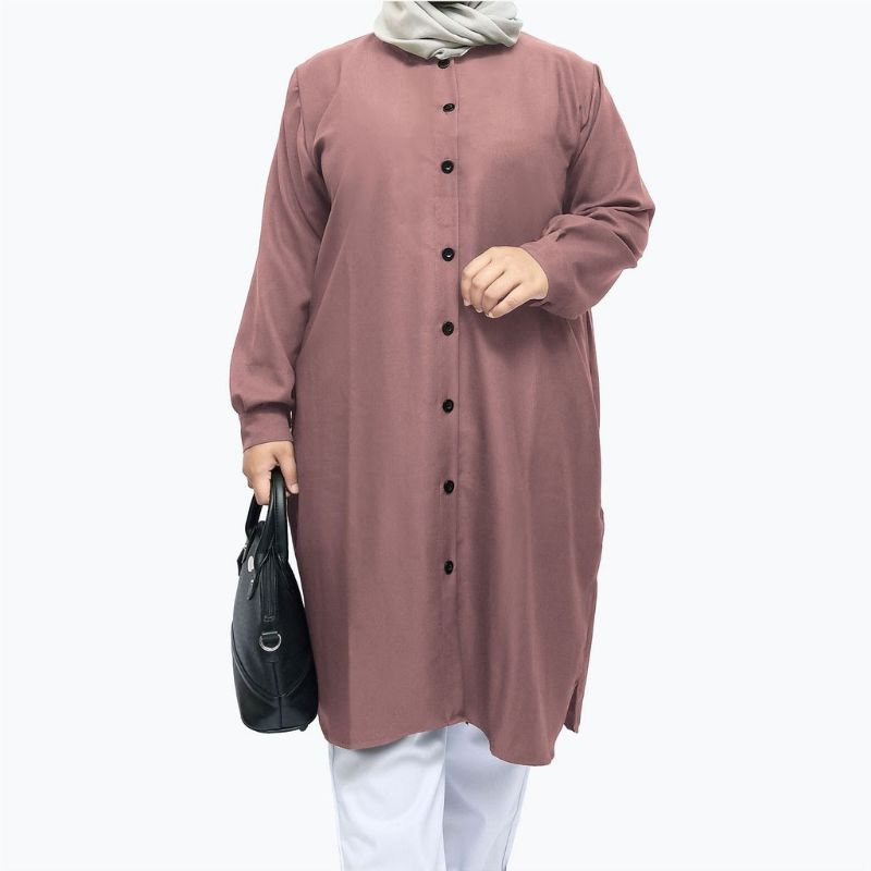 Kemeja Tunik Jumbo Ld 126cm Fit To XXXL