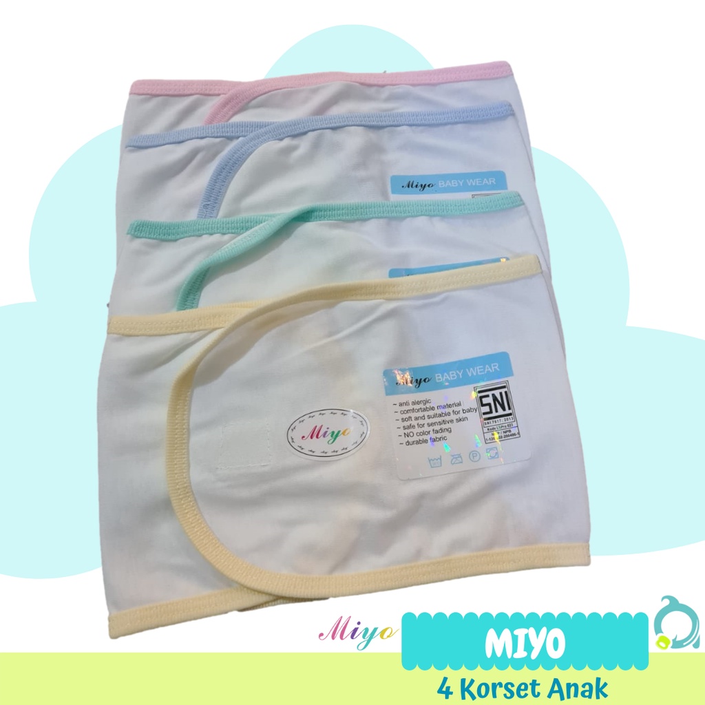MIYO Korset / Gurita Rekat Bayi Perlengkapan Newborn  (4 pcs/pack)