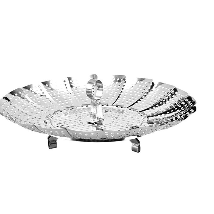 Recomended (12 to 24cm)Kukusan Stainless Flexible Serbaguna  Lipat Alat kukus Stainless Kukusan Bung