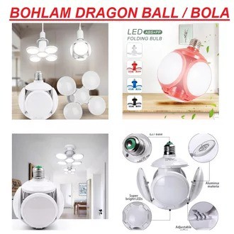 DRAGON BALL LED BULB Cabang 5 Football UFO Lamp Bohlam Teratai Lampu LED Lipat 5 Sisi Lampu Penerang