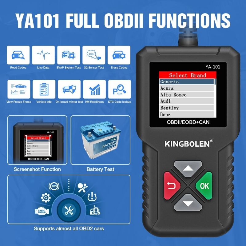 EDIAG Alat OBD2 Pembaca Kode Diagnostik Mobil Otomotif Car Engine Scanner Tool - YA101