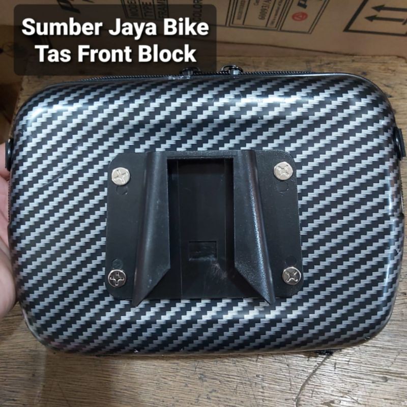 Tas Sepeda Lipat FRONT BLOCK warna Carbon